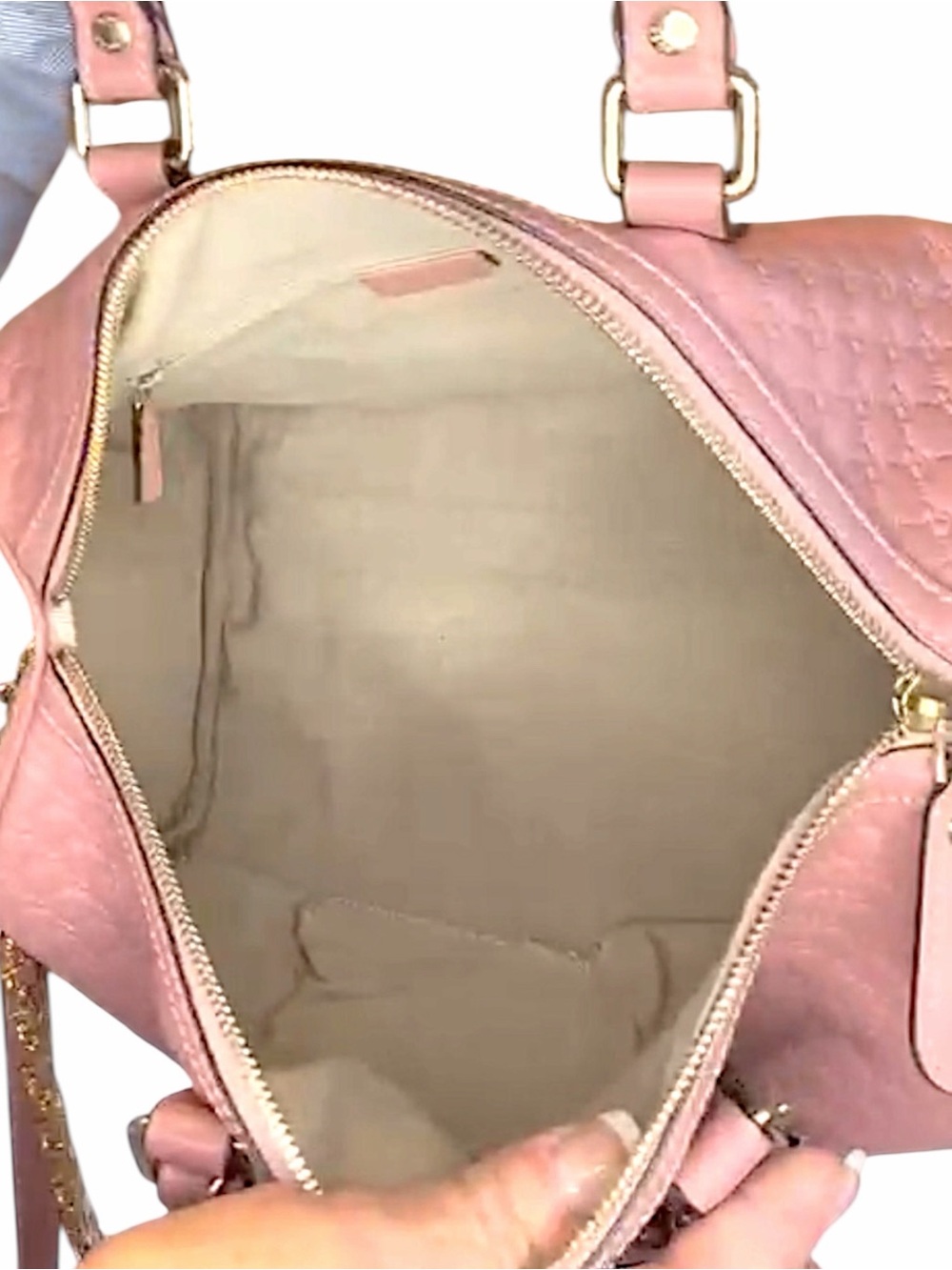 Gucci Guccissima Medium Joy Boston bag in dusty pink - Picture 5 of 7